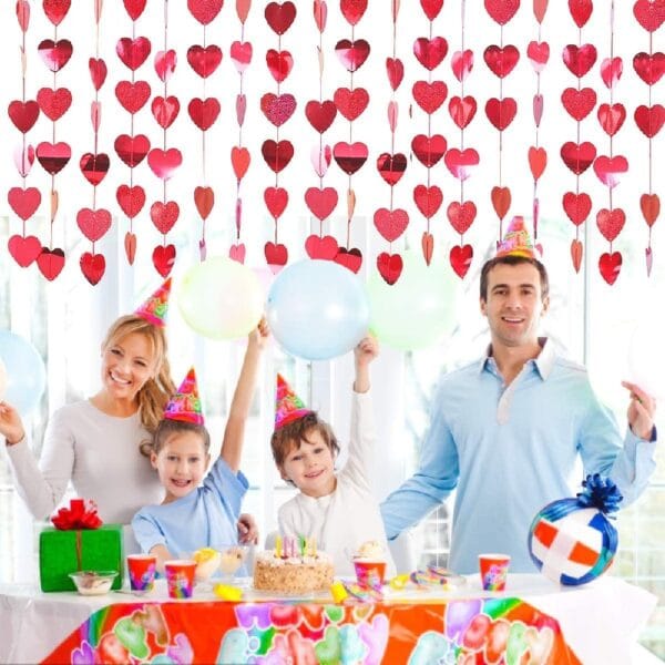 Valentine's Day Decorations Heart Garland - Image 7