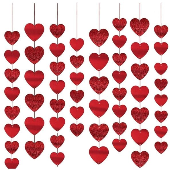 Valentine's Day Decorations Heart Garland - Image 3
