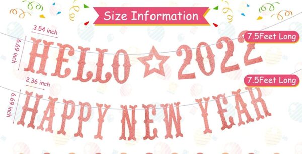 Hello 2022 Garland (Rose Gold) - Image 4