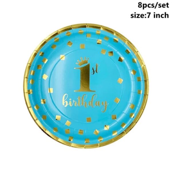 First birthday Party celebration tableware set - Image 7