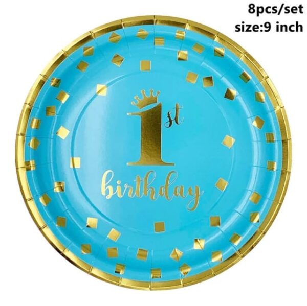 First birthday Party celebration tableware set - Image 3