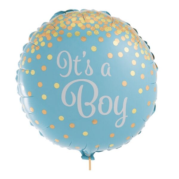 It’s a Boy golden foil balloon Set - Image 2