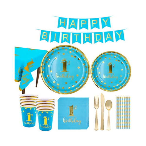 First birthday Party celebration tableware set