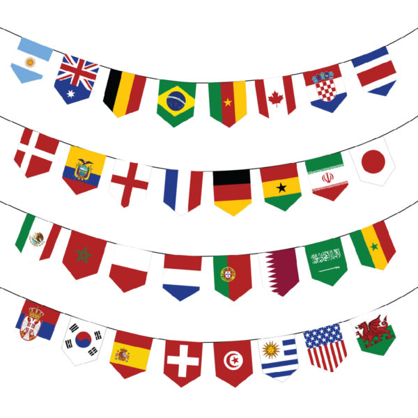 Soccer World Cup Countries Flag Garland