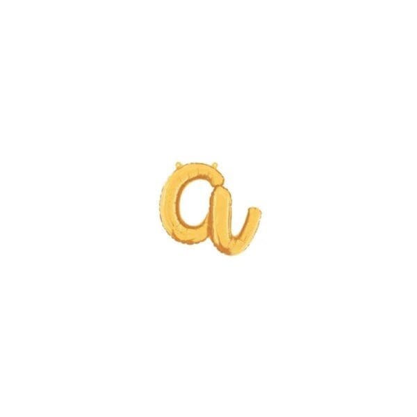 Script Letter Foil Balloons Gold