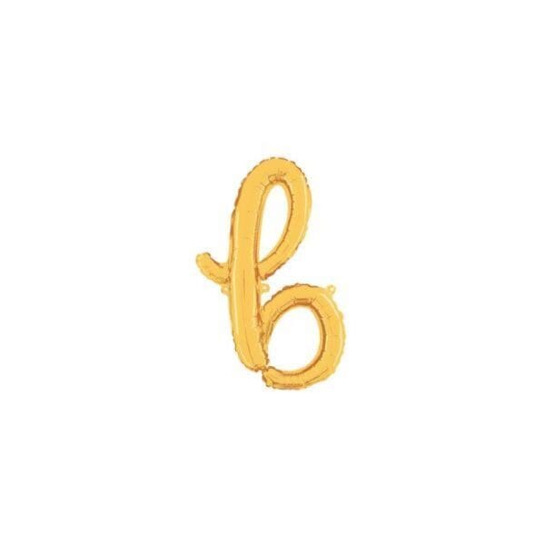 Script Letter Foil Balloons Gold - Image 2