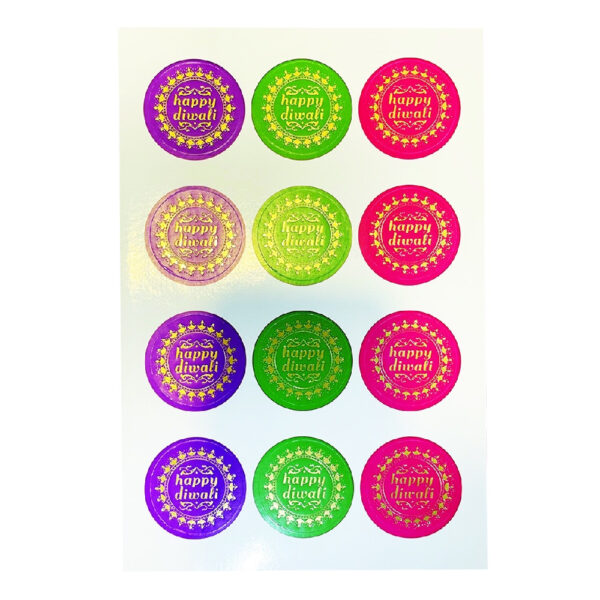 Happy Diwali Gold Foiled Sticker set
