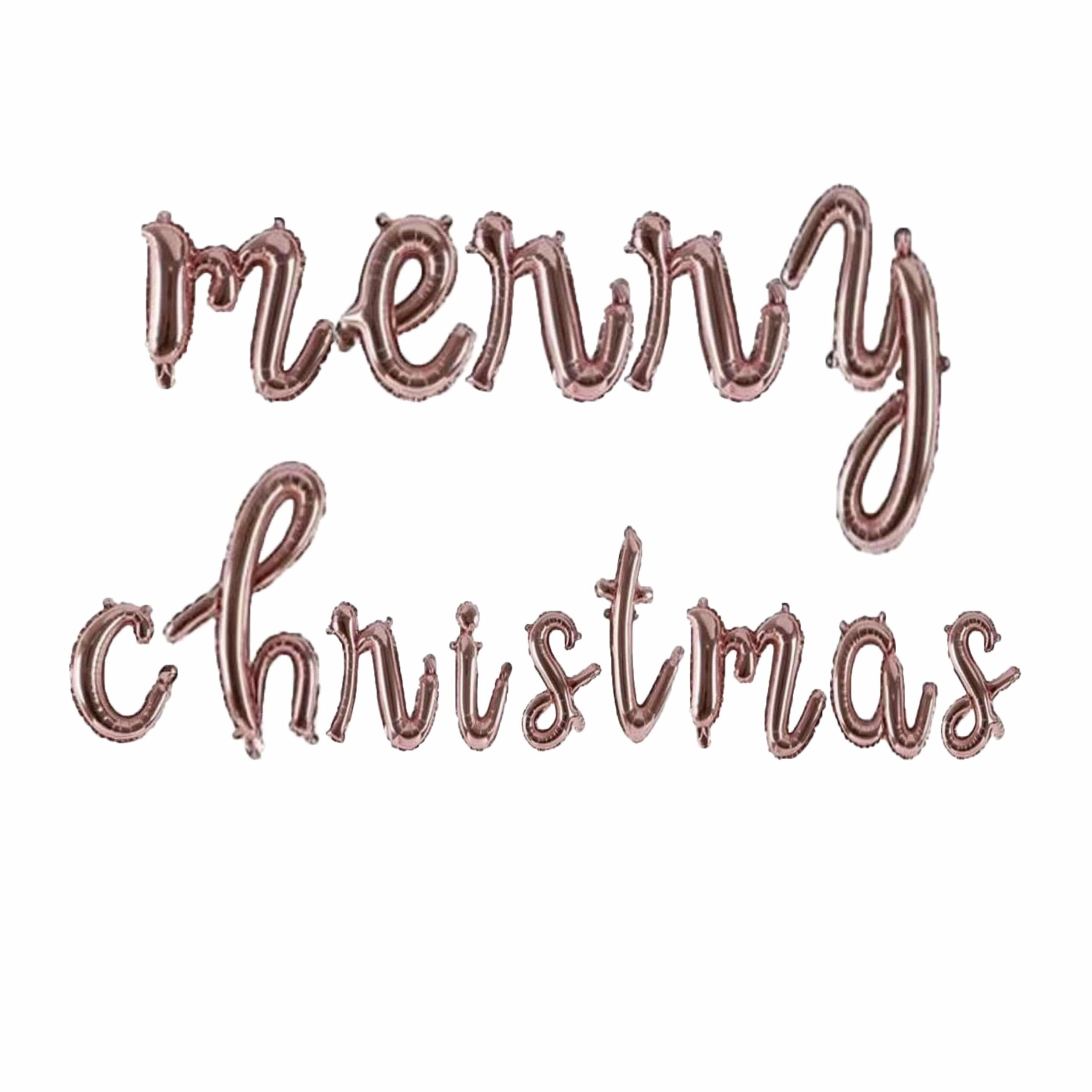 Script Foil Balloons Merry Christmas