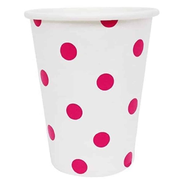 Pink Polka Dots Paper Cups