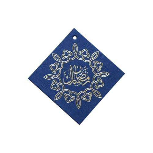 Diamond Shaped Ramadan Mubarak Foiled Gift tags pack of 10 – Blue