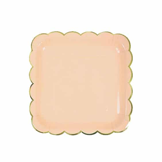 Gold Edges Square Plates – Big