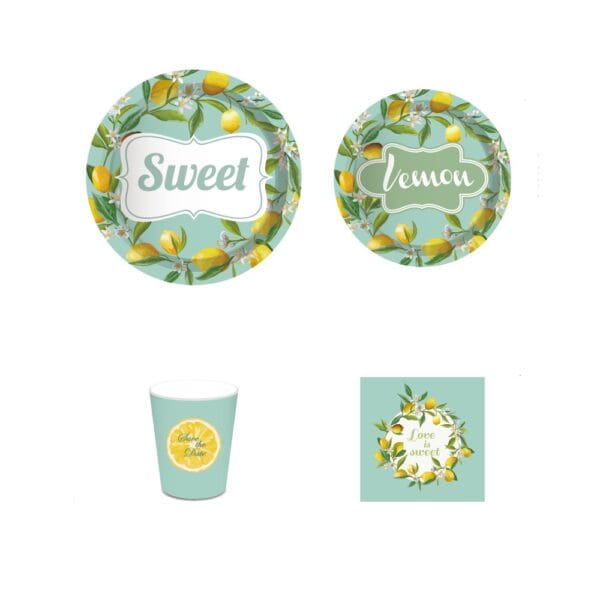 Sweet Lemon Party Tableware Set