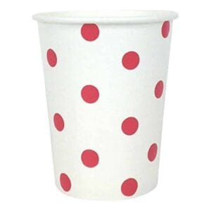 Red Polka Dots Paper Cups