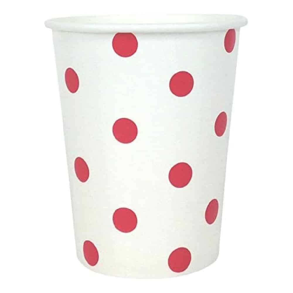 Red Polka Dots Paper Cups