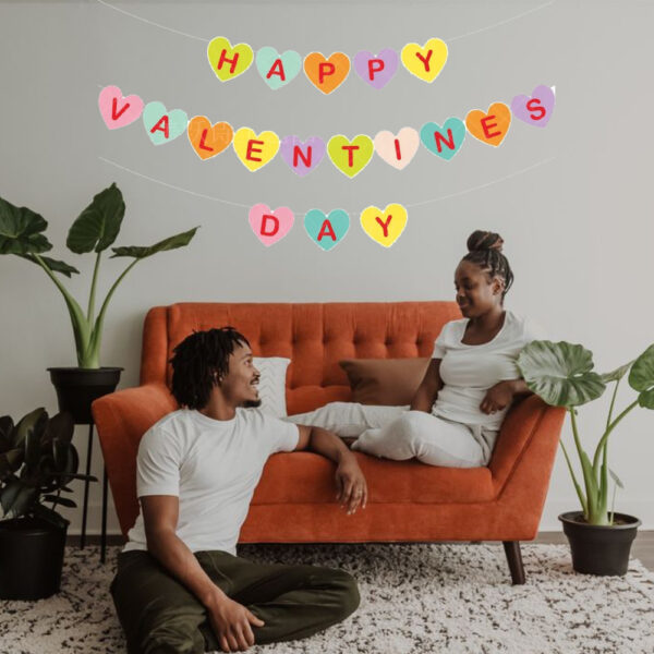 Multicolor Heartfelt Happy Valentines Day Banner - Image 4