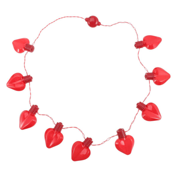 Valentine's Day LED Flashing Red Heart Necklace - Image 4
