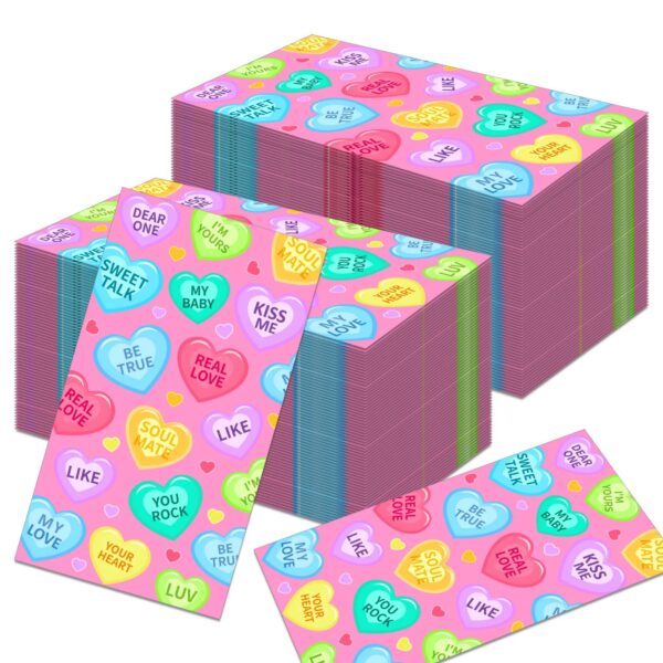 Valentine's Conversation Heart Paper Napkin- 20 Pcs - Image 3