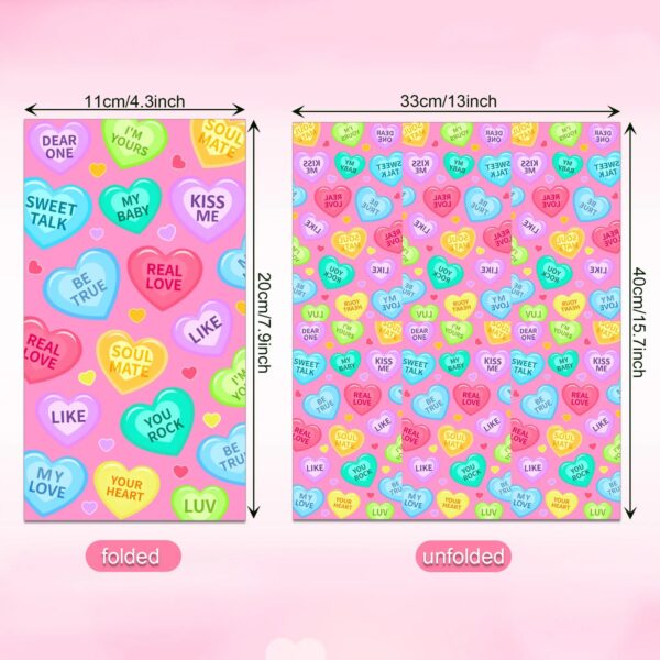 Valentine's Conversation Heart Paper Napkin- 20 Pcs - Image 2