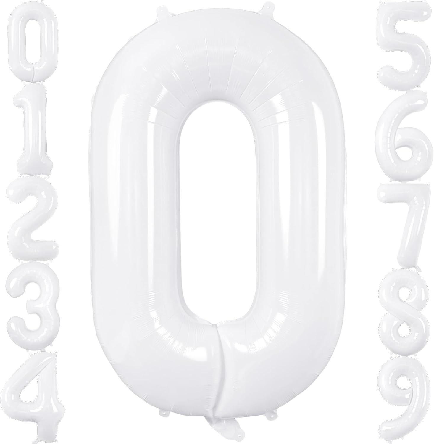 White Number Balloons 40 Inch
