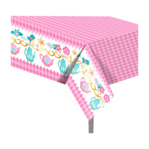 Elegant Floral Tea Party Plastic Table Cover for Kids and Adults Party Supplies