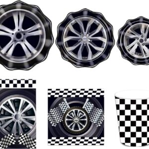 Racing Car Theme Tableware Set: 72-piece Race Car Party Supplies set