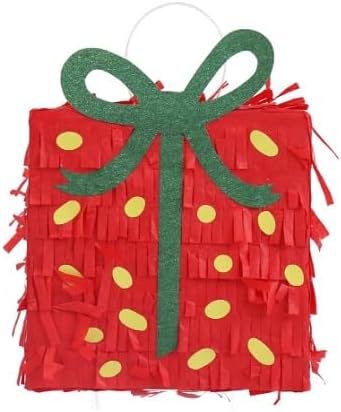 Red Christmas Present Shaped Piñata