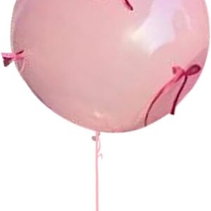 Pink Bobo Balloons with Tie Bow- 1 Pc