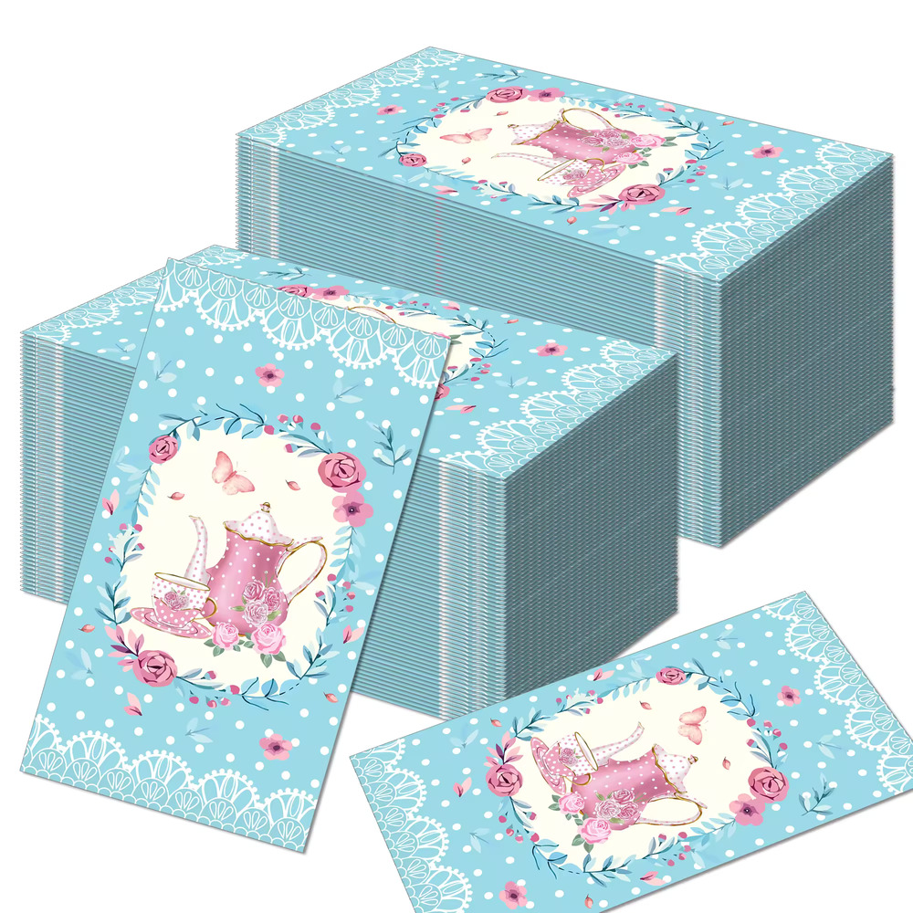 Elegant Floral Tea Party Decorative Disposable Napkins