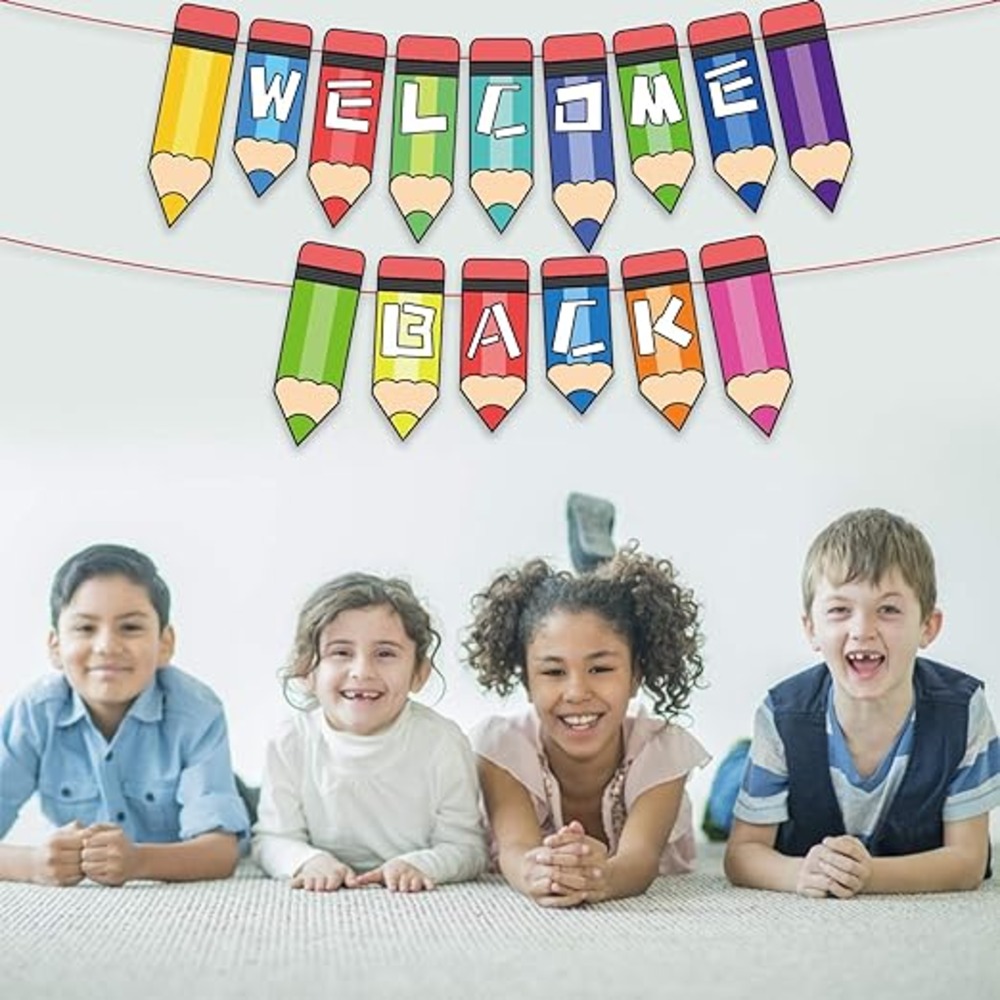 Back to School Decorations “Welcome Back” Banner for Classroom Decor