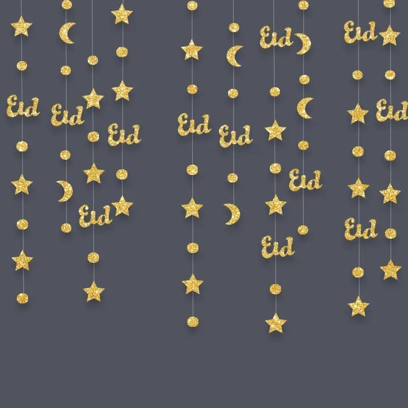 Eid Mubarak Moon Star Garland- 3.5 M