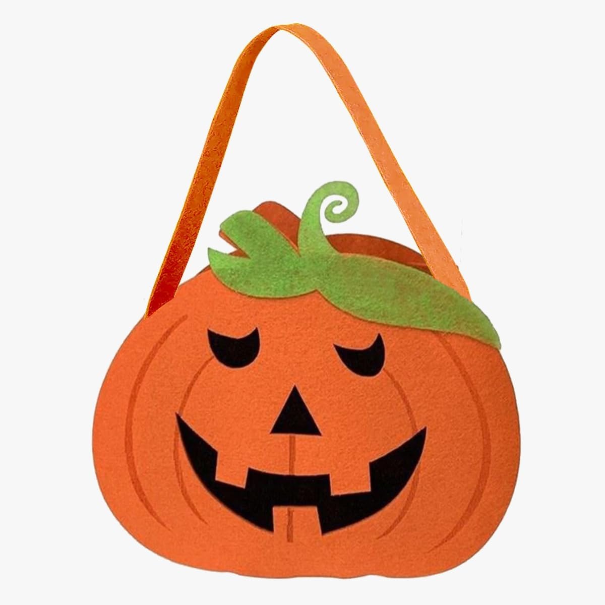 Orange Spooky Pumpkin Trick or Treat Basket