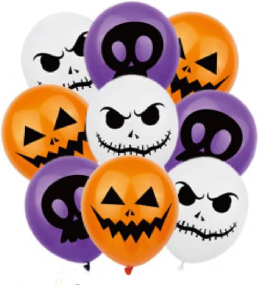 Spooky Halloween Latex Balloon- Set of 9