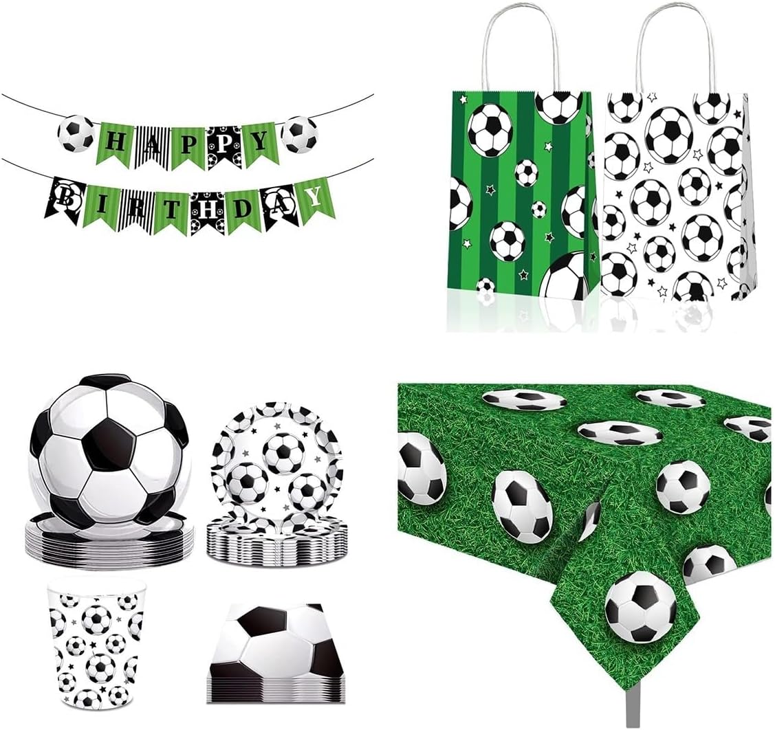 Soccer Party Supplies Kit- 54 Pcs