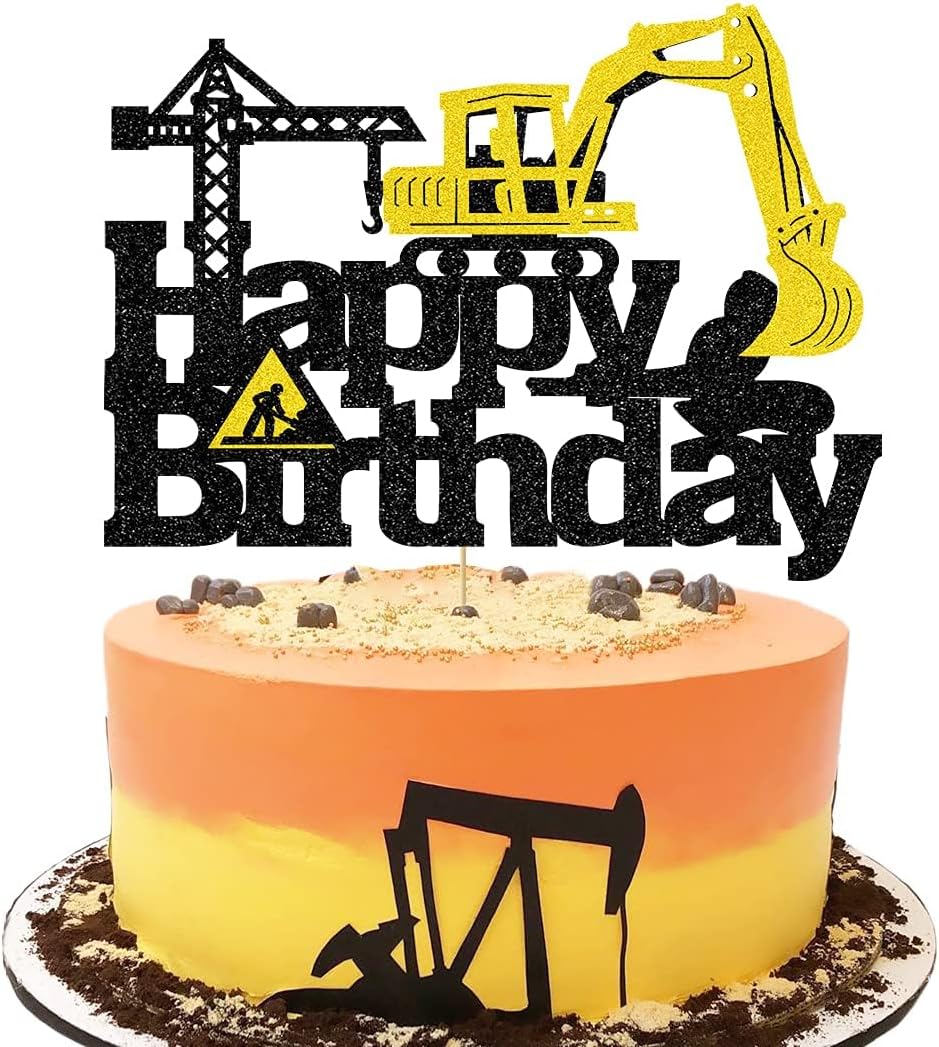Construction Theme Cake Toppers