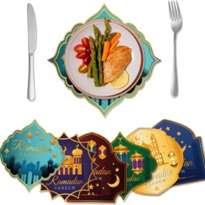 Multicolor Ramadan Kareem Paper Table Mats- 12 Pcs
