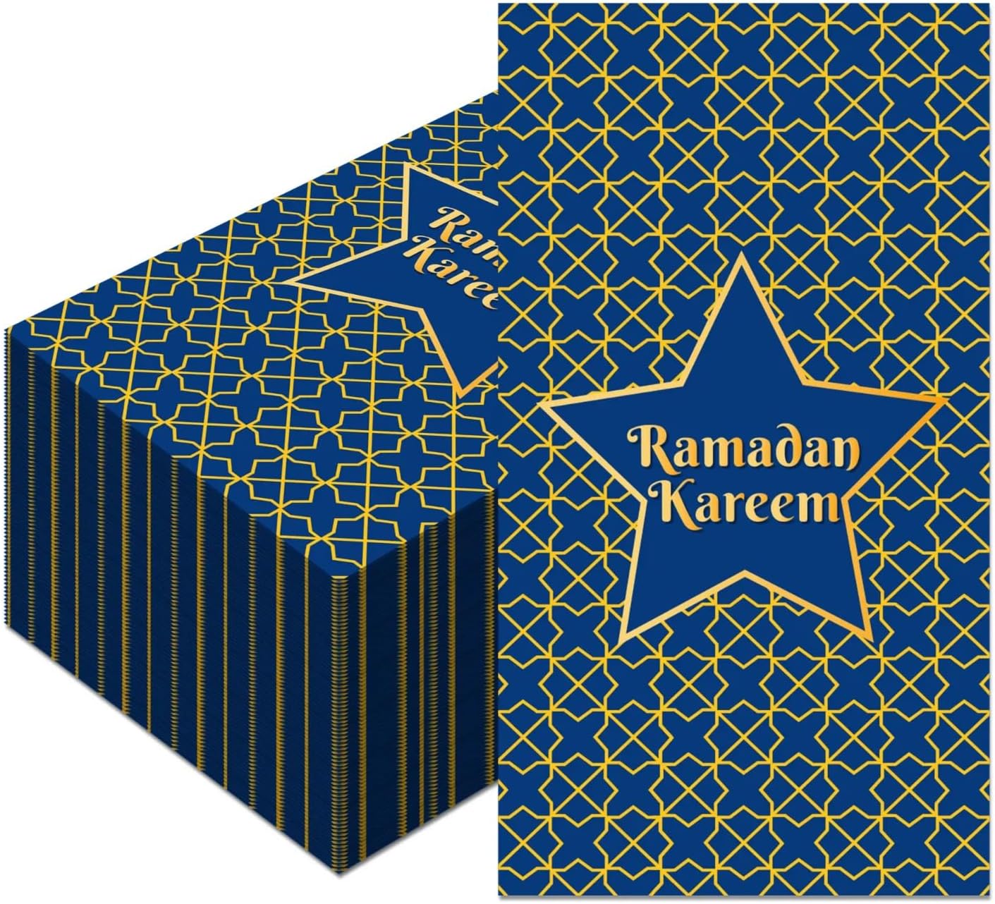 Blue & Gold Ramadan Kareem Napkins- 20 Pcs