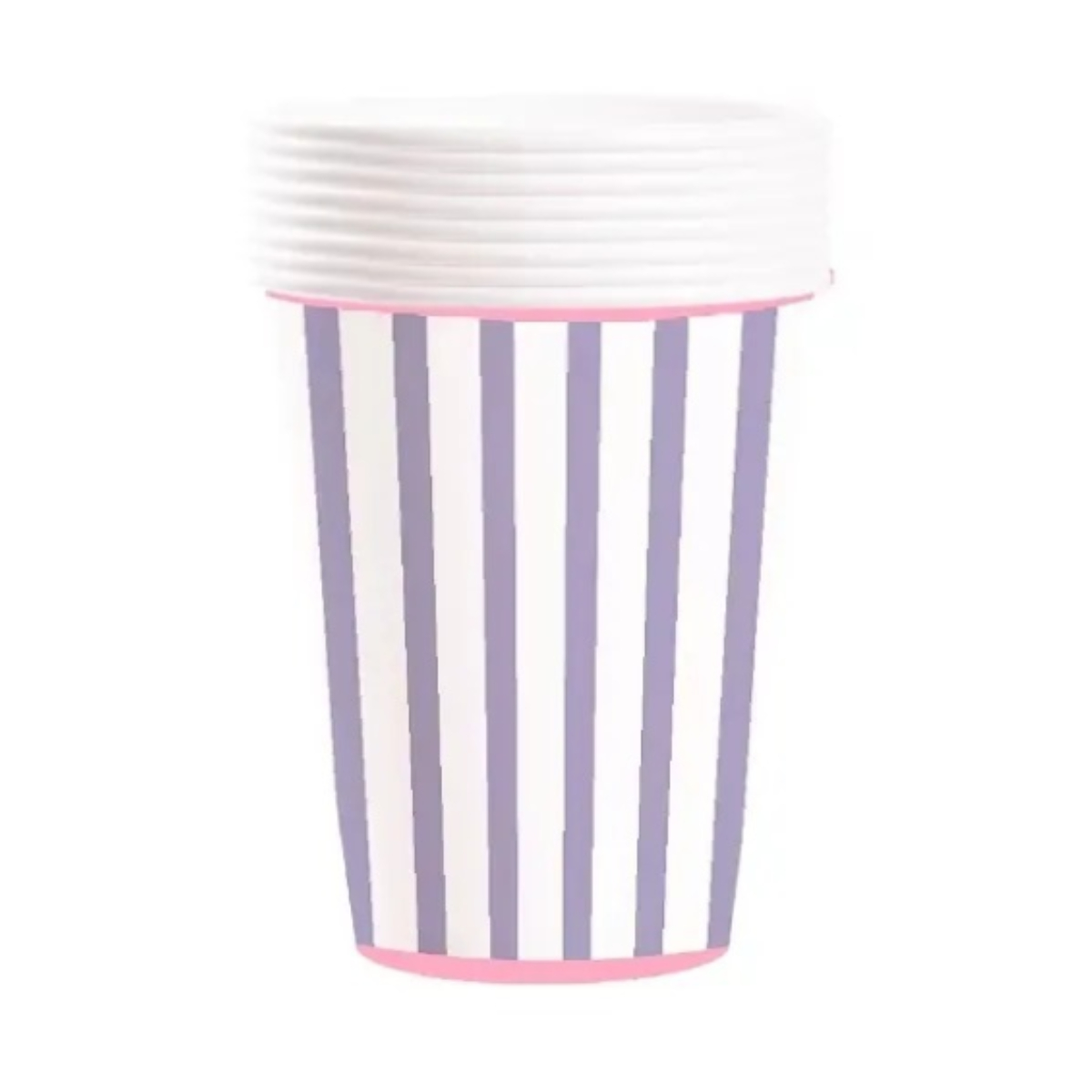 Purple Stripes Easter Paper Cups- 8 Pcs