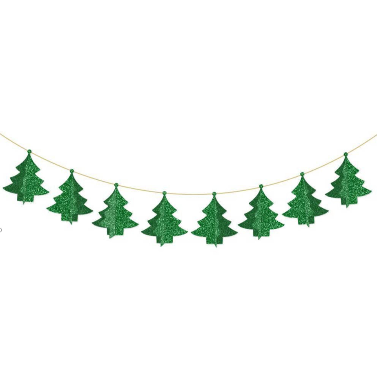 Christmas Tree Hanging Banner Garland