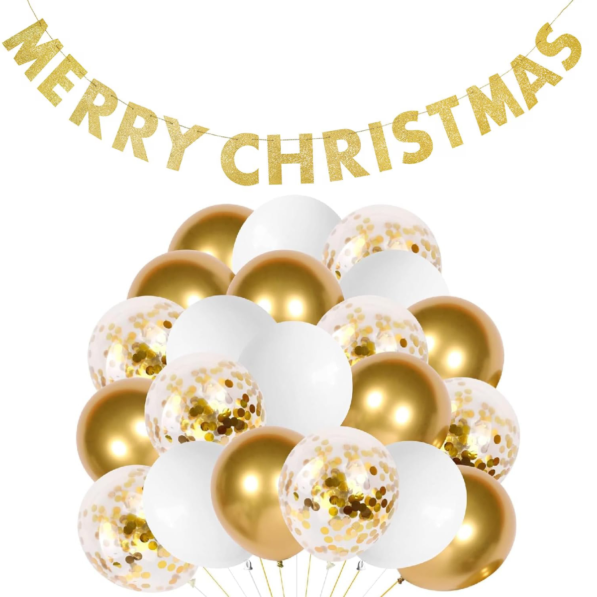 Merry Christmas Banner & Balloon Set