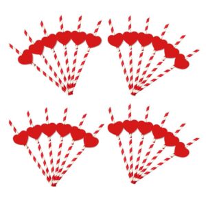 Valentine’s Day Heart Party Straws- 24 Pcs