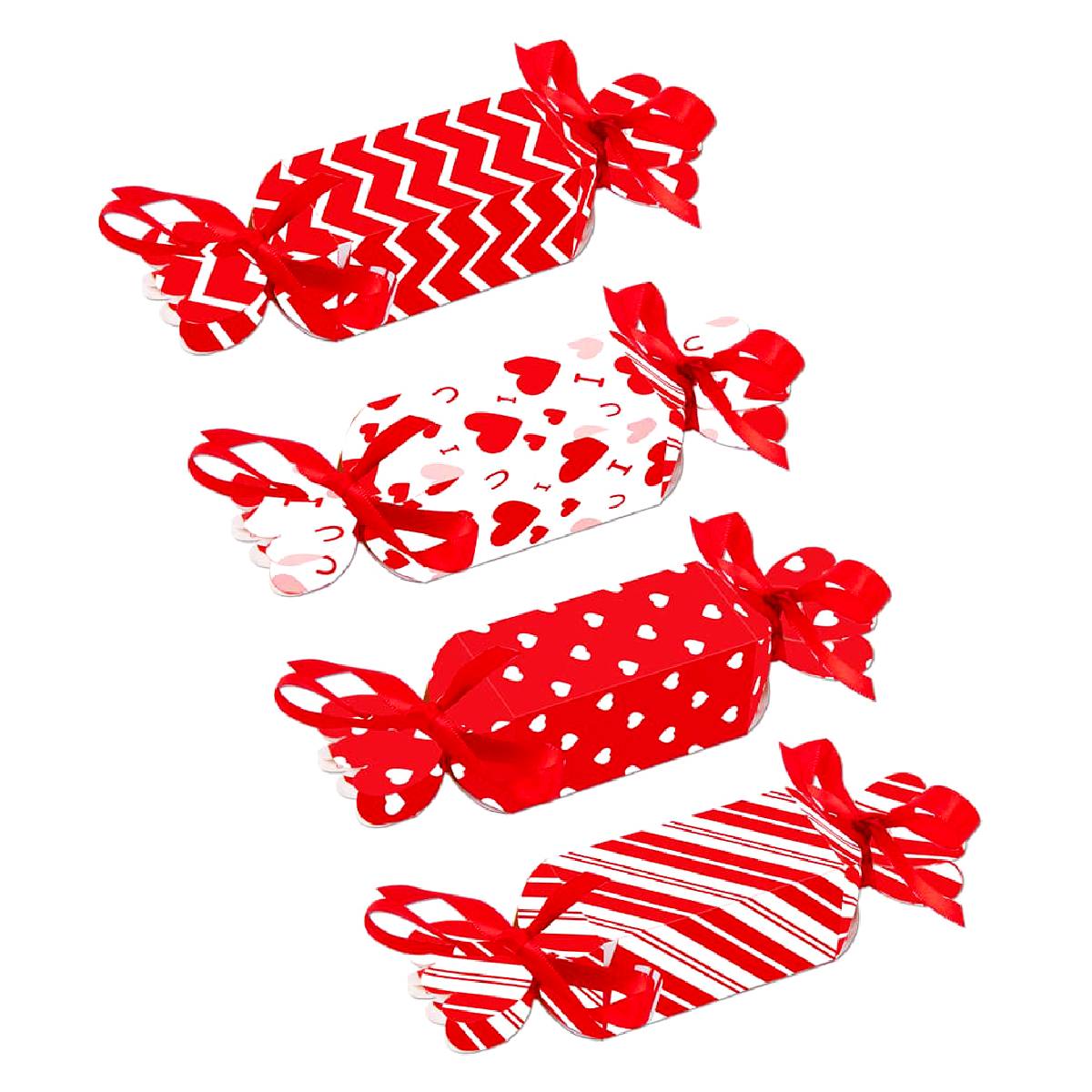Candy Shaped Valentine Gift Boxes- 4 Pcs