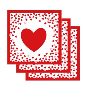 Valentine’s Day Heart Paper Napkins- 20 Pcs