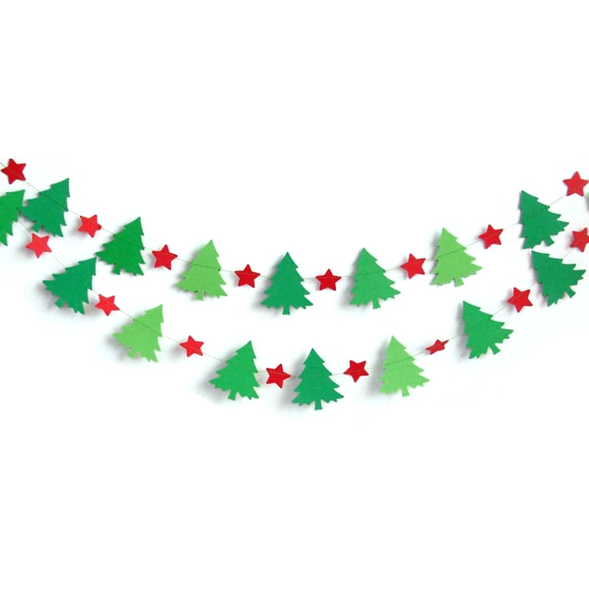 Christmas Tree & Star Hanging Garland – 3M