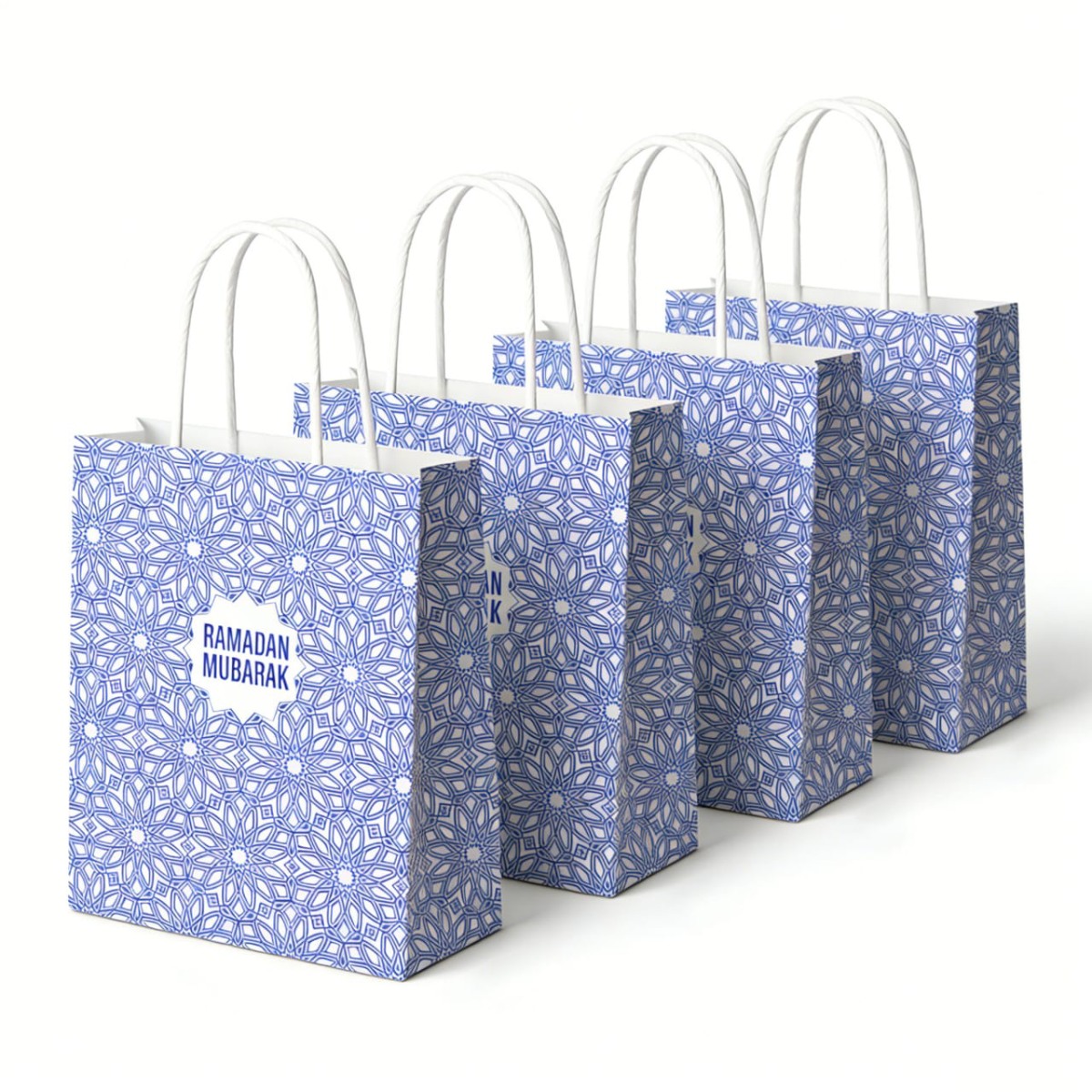Ramadan Mubarak Large Gift Bags- 4 Pcs