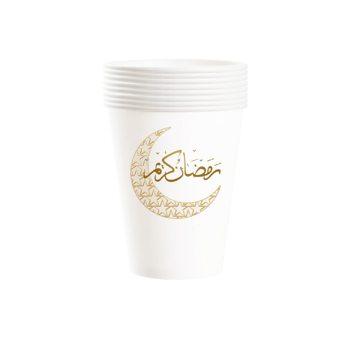 Ramadan Kareem Paper Cups- 8 Pcs